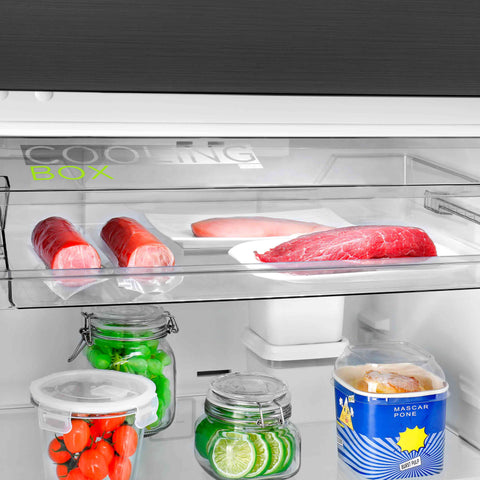 Refrigerador Top Mount Inverter Quattro Jazz Black 15 pies cúbicos
